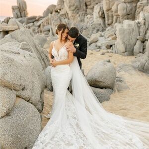Martina Liana Lace Bridal Gown in White